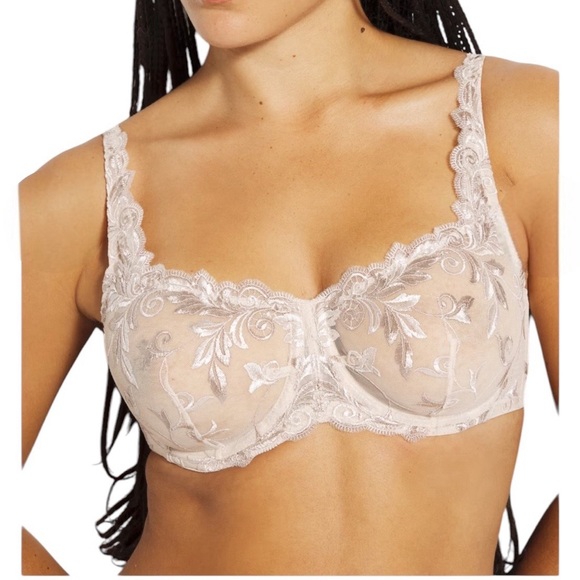 NWT Soma Sensuous Lace Unlined Underwire Bra 34 D Mochaccino Black #0551 - Picture 12 of 15